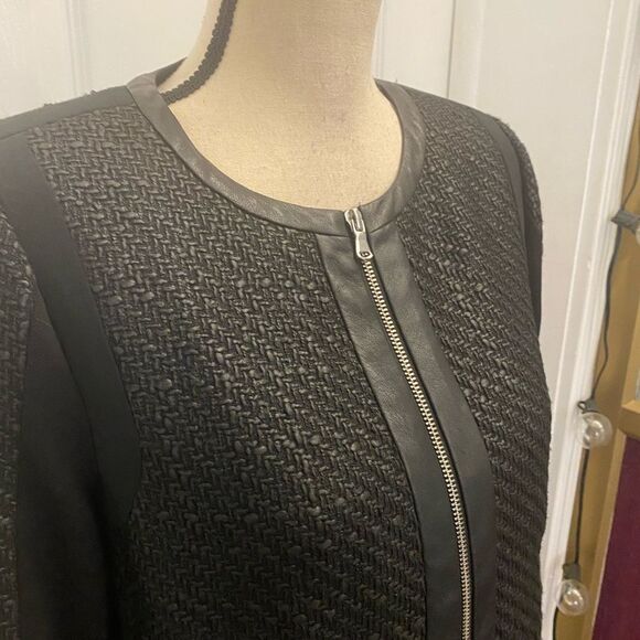 Rebecca Taylor tweed/leather trimmed jacket, S - Picture 3 of 13